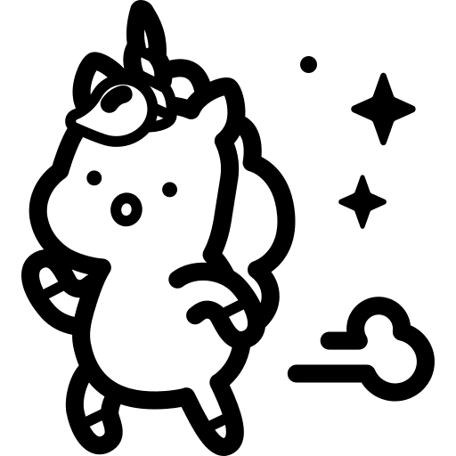 Unicorn fantasy unicorn run icon