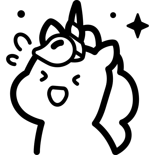 Unicorn smileys legend teardrop icon