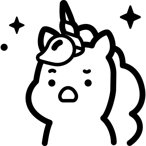 Unicorn unicorn folklore surprised icon