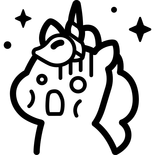 Unicorn feelings smileys fantasy icon