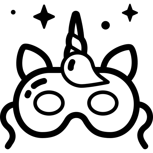 Eye mask fantasy unicorn fashion icon