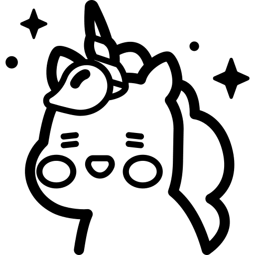 Unicorn legend animals folklore icon