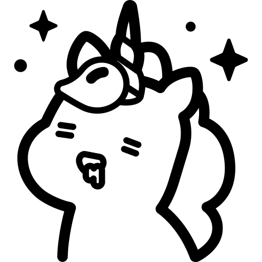 Unicorn legend avatar fairy tale icon