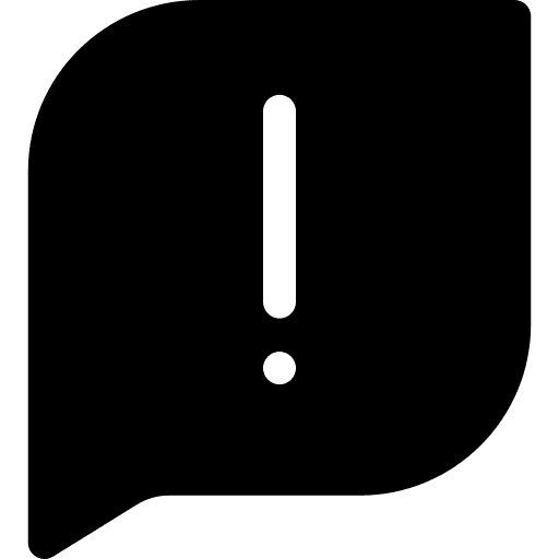 Exclamation ui report speech bubble icon Exclamation ui report speech bubble icon