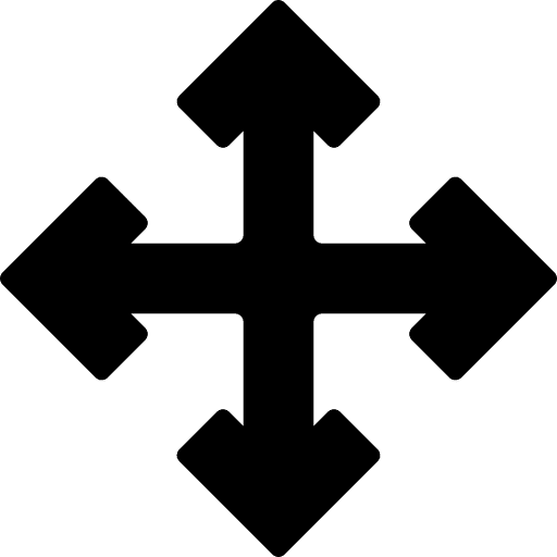 Arrows move selection option all directions icon Arrows move selection option all directions icon