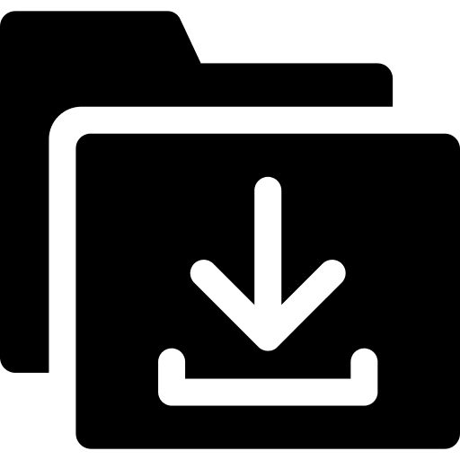 Folder download down arrow folder icon Folder download down arrow folder icon