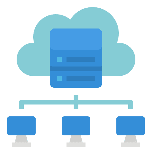Cloud hosting symbol network cloud icon