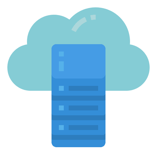 Cloud server networking computer networking connecting icon