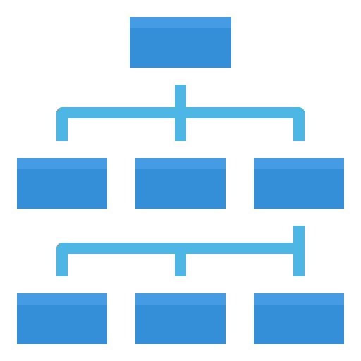 Structure network connecting structure icon