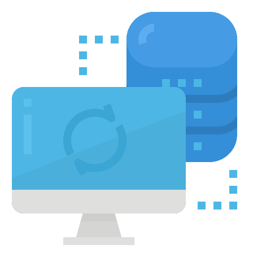 Data synchronization internet networking symbol icon