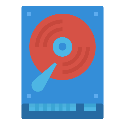 Hard drive connecting computer internet icon