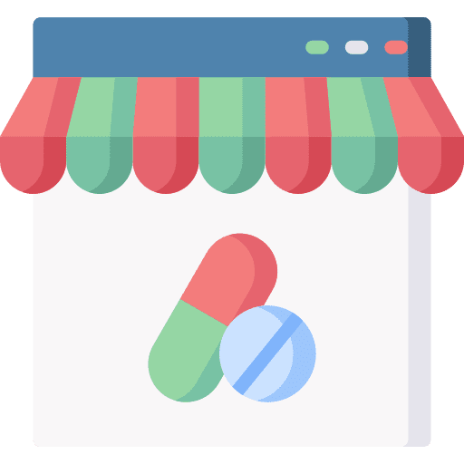 Online pharmacy healthcare and medical drugs store icon Online pharmacy healthcare and medical drugs store icon