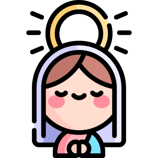 Virgin mary user christmas avatar icon