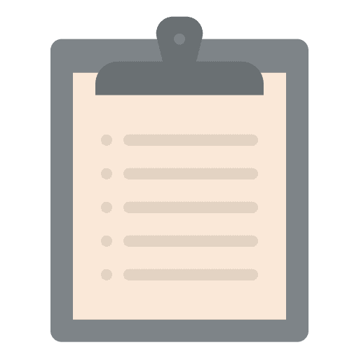 Clipboard check list specs document icon