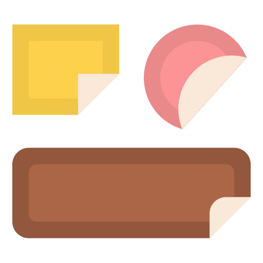 Stickers stationery office supplies miscellaneous icon Stickers stationery office supplies miscellaneous icon