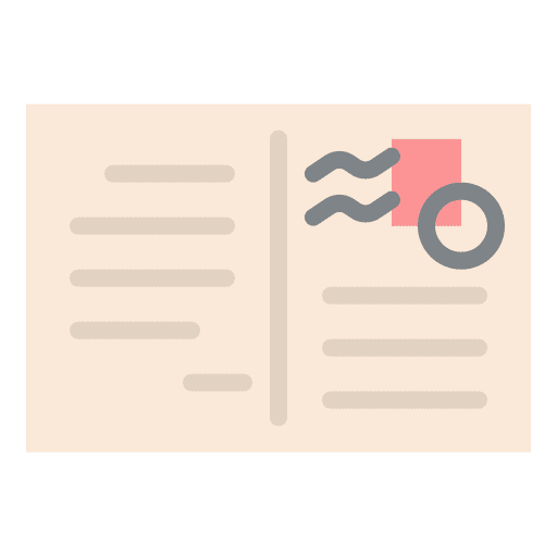 Postcard miscellaneous post stamp stationery icon Postcard miscellaneous post stamp stationery icon