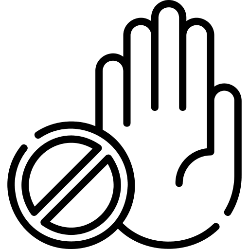 Banned stop banned disclaimer icon