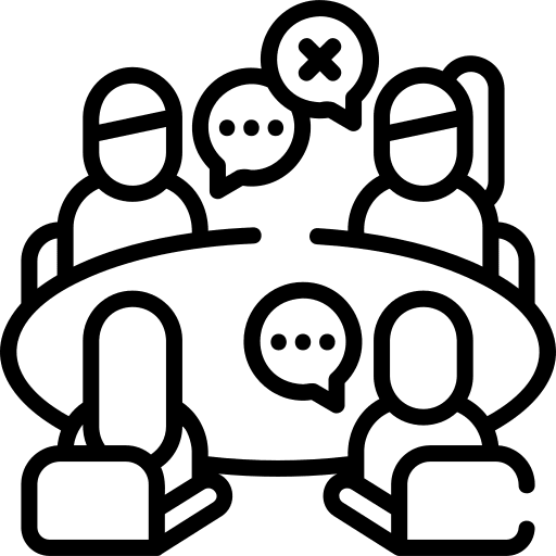 Meeting people communications meeting icon