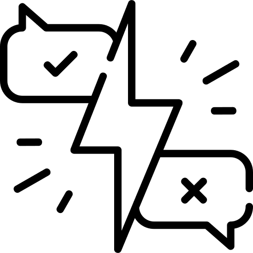 Conflict no speech bubble conflict icon