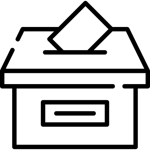 Election election communications card icon