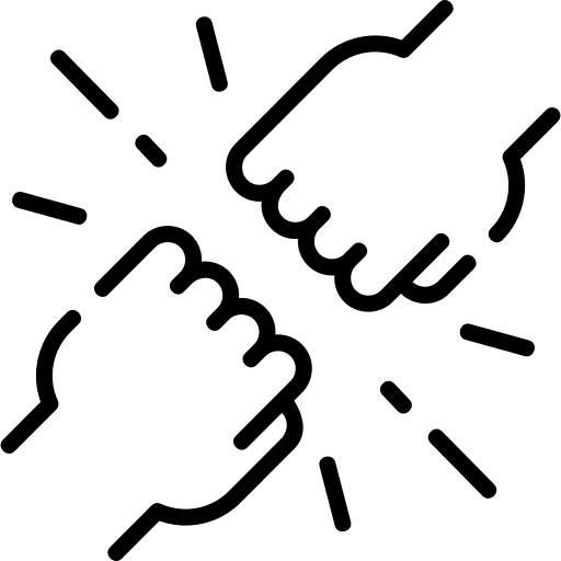 Fight punch strength human icon