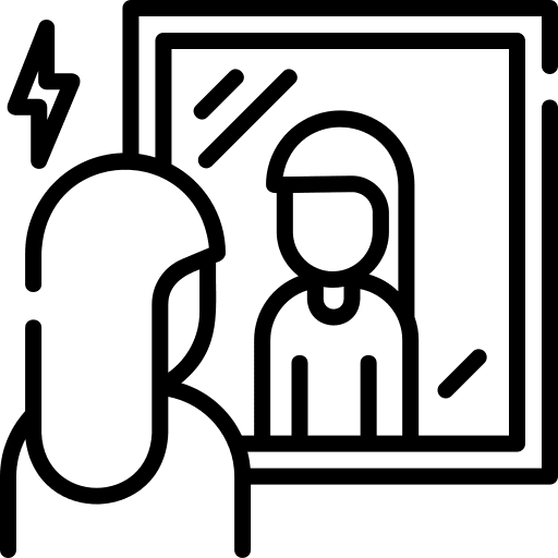 Self confrontation miscellaneous self confrontation woman icon