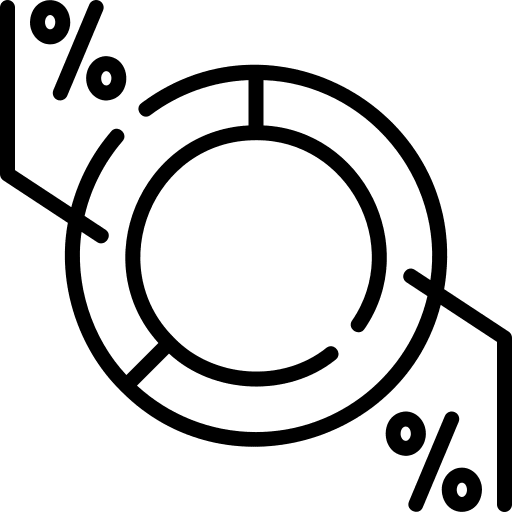 Percentage pie graph pie chart income icon