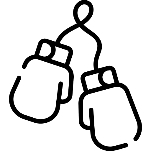 Boxing gloves sport training sports and competition icon