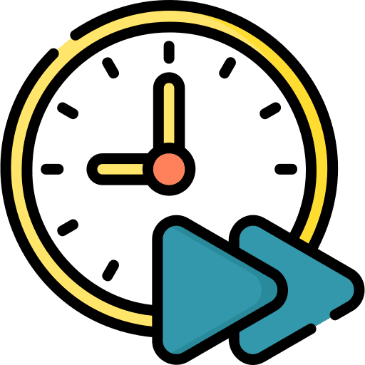 Speed clock time and date speed icon