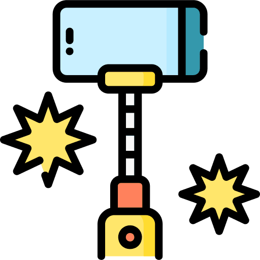 Selfie stick smartphone electronics hobbies and free time icon Selfie stick smartphone electronics hobbies and free time icon