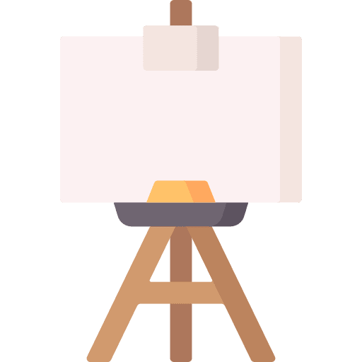 Easel painter art and design artistic icon Easel painter art and design artistic icon