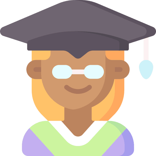 Graduate blonde student afro icon Graduate blonde student afro icon