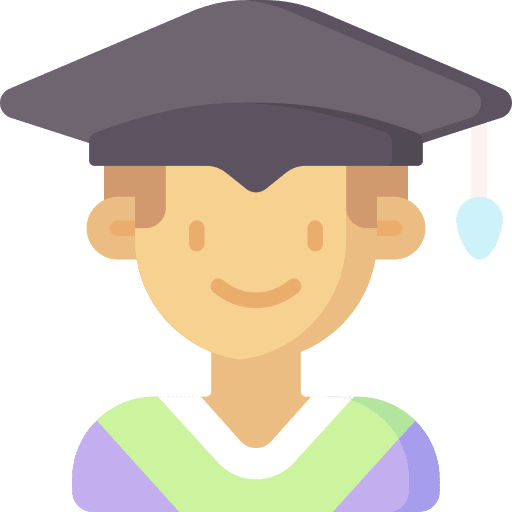 Graduate user young boy icon