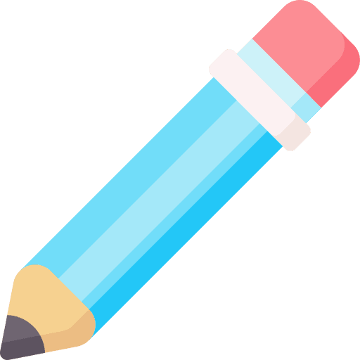 Pencil draw stationery writing tool icon