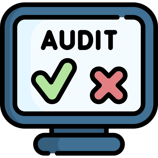 Audit report business and finance check icon