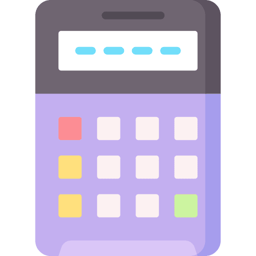 Calculator operation mathematics education icon Calculator operation mathematics education icon