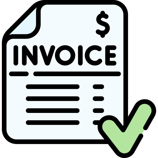 Invoice business and finance tasks clipboard icon
