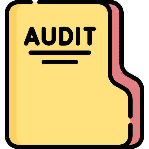 Audit audit compliance magnifying glass icon