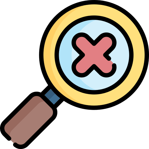 Audit verification failed audit icon Audit verification failed audit icon