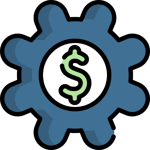 Business gear settings management icon Business gear settings management icon