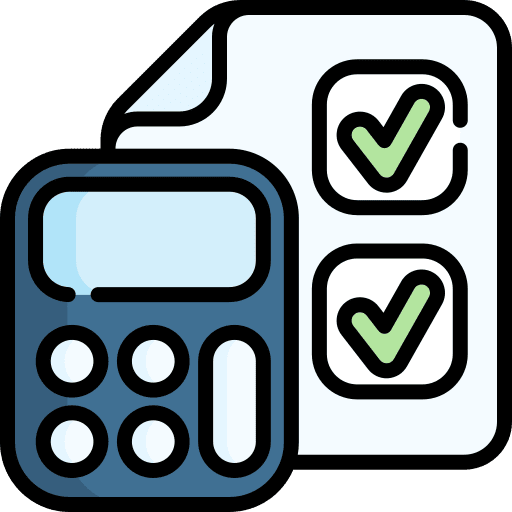 Calculate checklist check list business and finance icon Calculate checklist check list business and finance icon