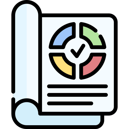 Report pie chart business notes icon Report pie chart business notes icon