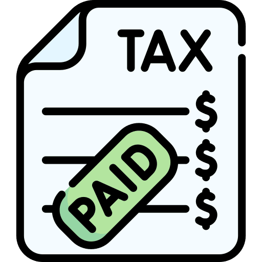 Tax receipt tax business and finance icon Tax receipt tax business and finance icon