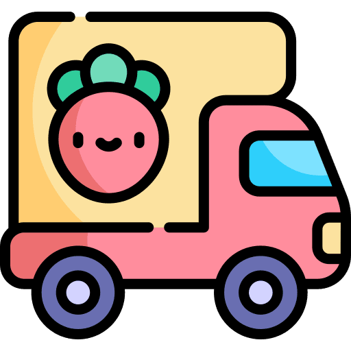 Delivery truck shipping and delivery agriculture food icon Delivery truck shipping and delivery agriculture food icon