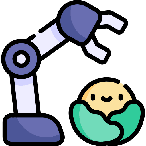 Robot arm collect robotic arm farming and gardening icon Robot arm collect robotic arm farming and gardening icon