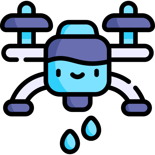 Drone farming and gardening irrigation system drone icon Drone farming and gardening irrigation system drone icon