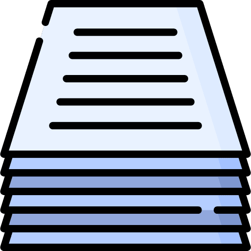 Paper files and folders file records icon