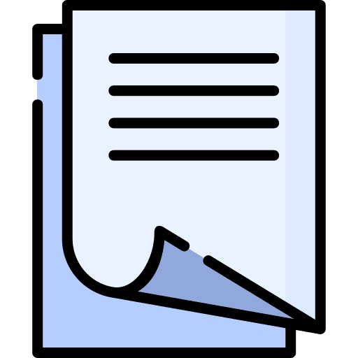 Paper paper school material education icon