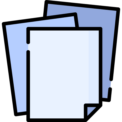 Paper records education files and folders icon