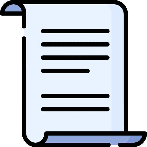 Scroll roll out files and folders parchment icon